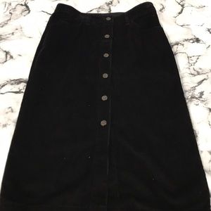 Corduroy button skirt